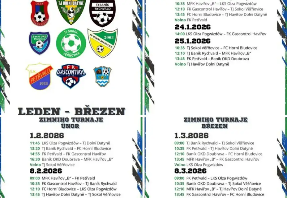 V neděli startuje Zimní turnaj v Horní Suché